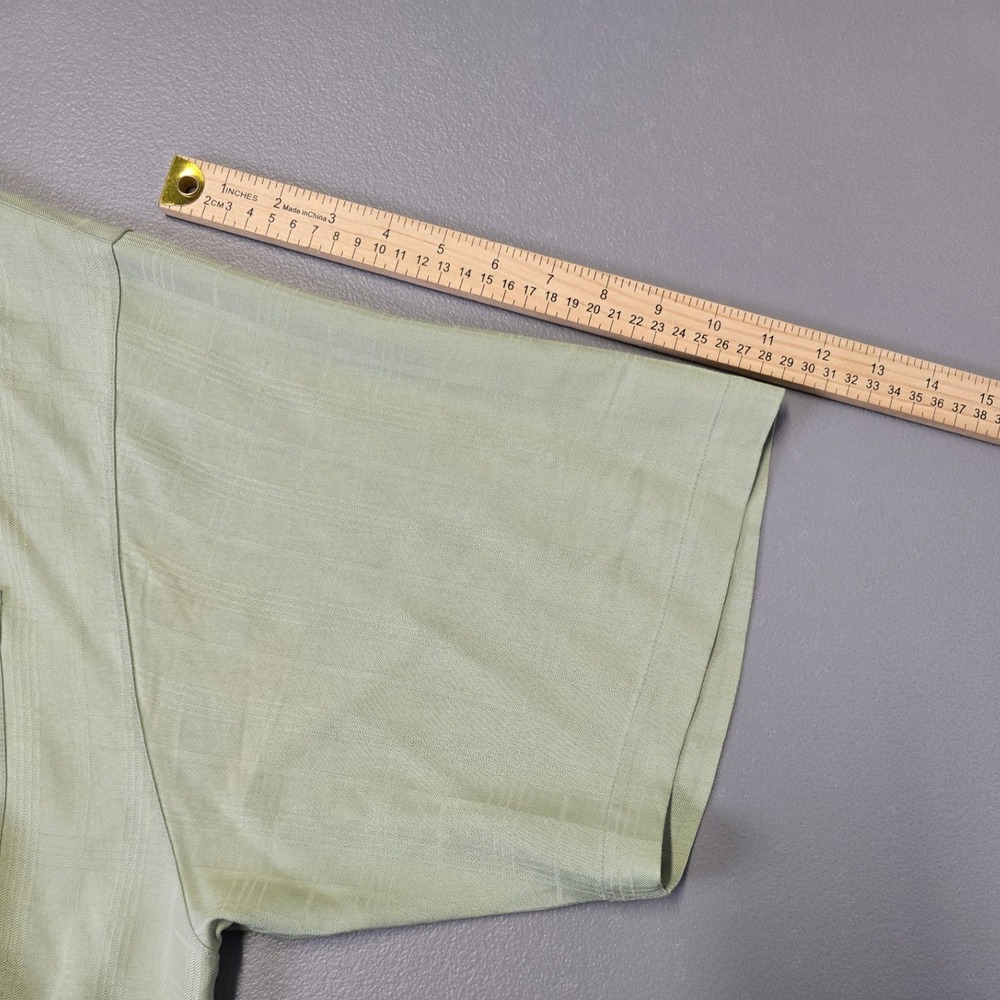 Tommy Bahama 100% Silk Button Up Shirt Mens XL Green Short Sleeve Camp Casual - Picture 8 of 11